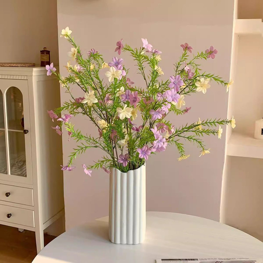 Lifelike Floral Arrangement with Elegant Vase