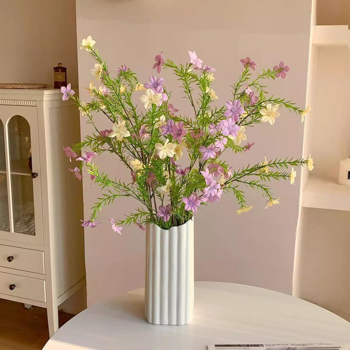 Lifelike Floral Arrangement with Elegant Vase