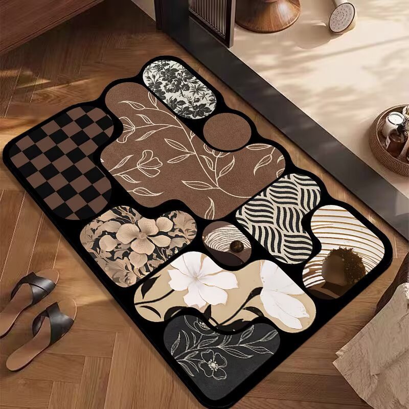 Artistic Floral Patterned Area Rug Kalsten