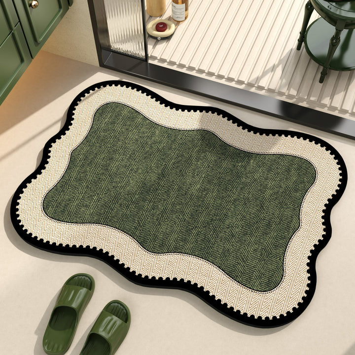 Playful dog-themed bath mat