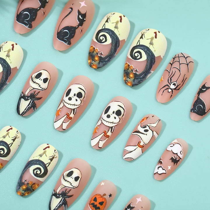 Artificiälnägel mit Halloween-Motiven Kalsten