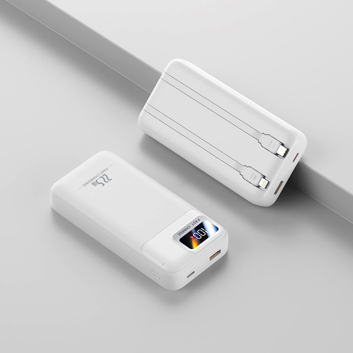 Portable power bank with intelligent cable management and digital display Kalsten