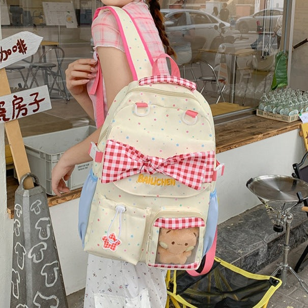 Cute Bow-Embellished School Backpack Kalsten
