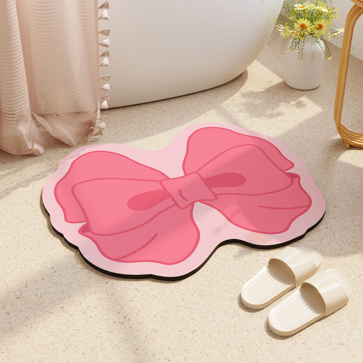 Decorative Bow-Shaped Bathroom Mat Kalsten