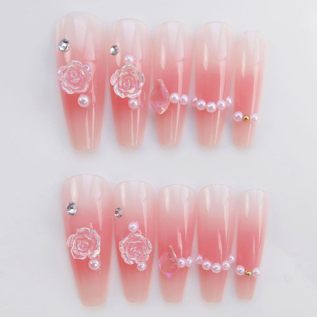 Premium Decorative Rhinestone Press-On Nail Art Kalsten