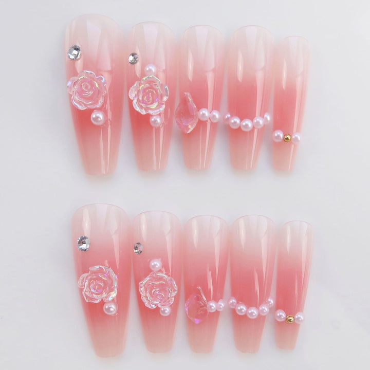 Premium Decorative Rhinestone Press-On Nail Art Kalsten
