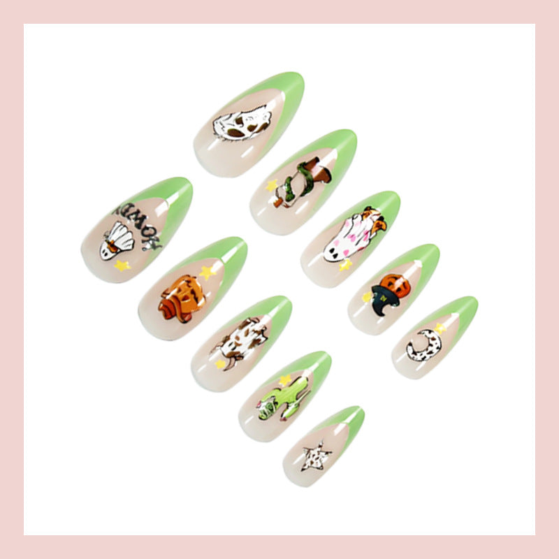 Creative nail art set with playful Halloween designs Kalsten