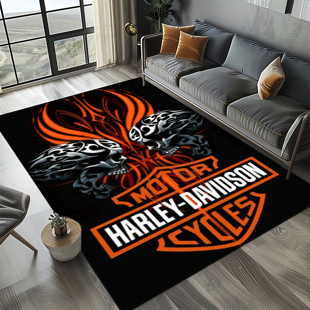 Harley Davidson Logo Area Rug