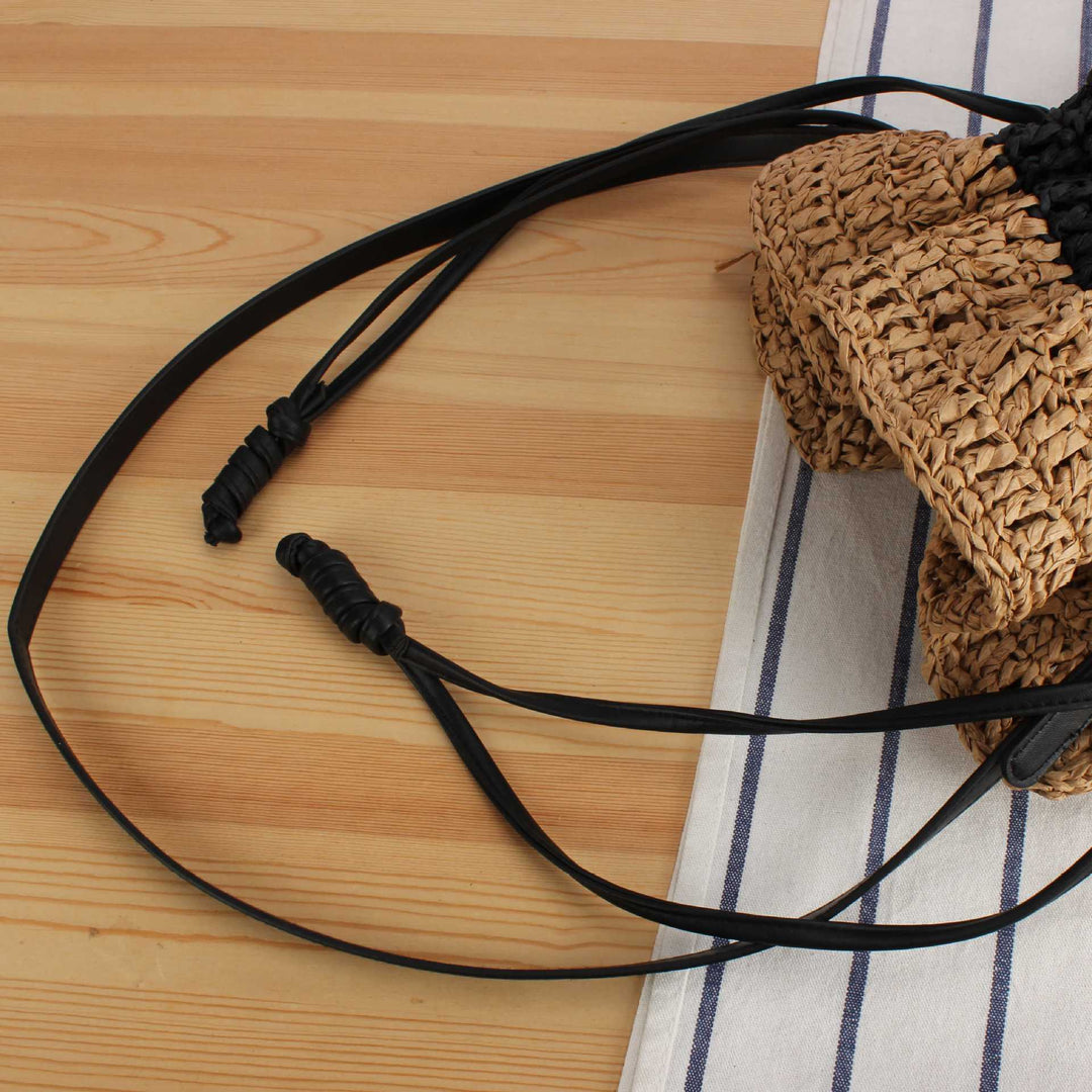 Braided crossbody bag with drawstring closure Kalsten
