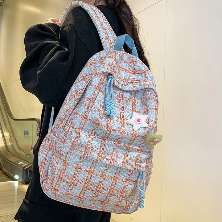 Charming Textured Canvas Backpack