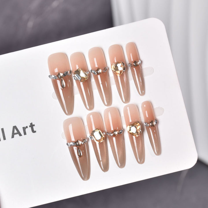 Elegant Almond-Shaped Press-On Nail Extensions Kalsten