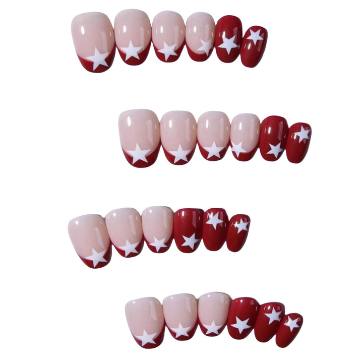 Acrylic nail set with glamorous star design Kalsten