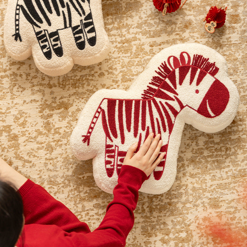 Cuddle pillow in zebra shape with extra soft plush cover Kalsten