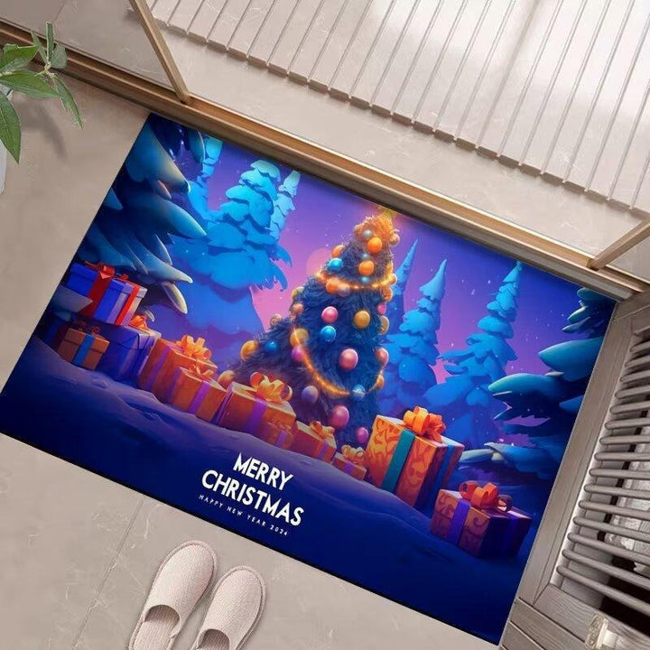Festive Christmas-Themed Entrance Mat