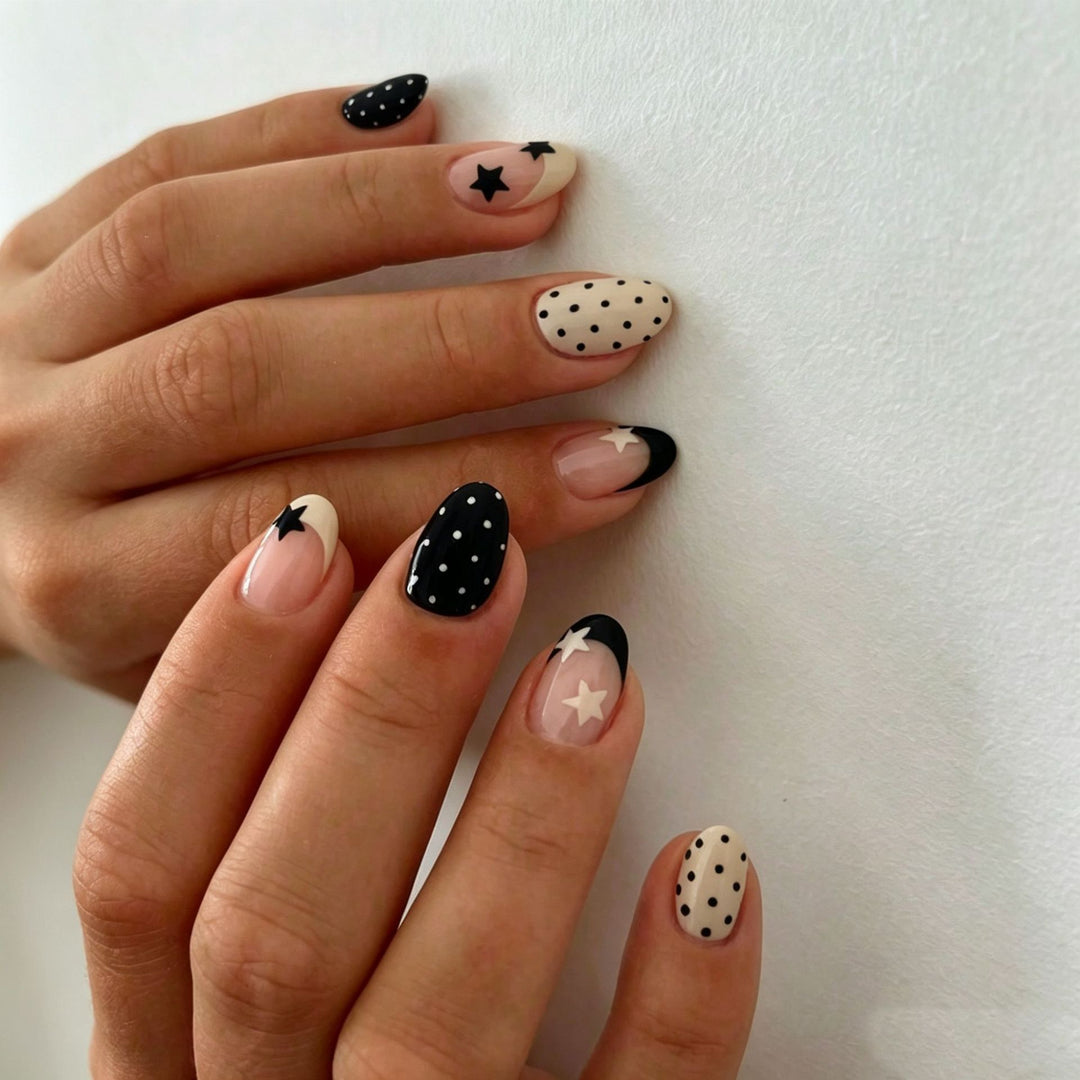 Elegant Press-On Nail Tips with Decorative Bow Kalsten