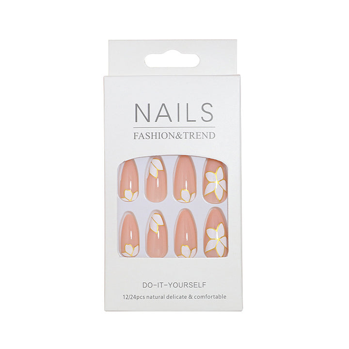 Elegant Floral-accented Press-On Nail Set Kalsten