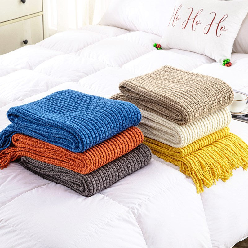 Home Decor Cozy Knitted Throw Blanket