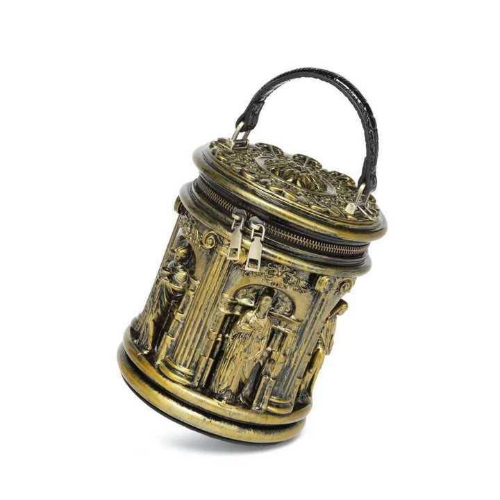 Sculptural Handle Bucket Bag