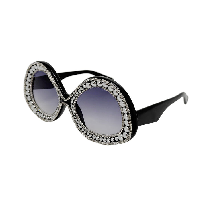 Ladies Glamorous Statement Sunglasses with Sparkling Crystal Frame Kalsten