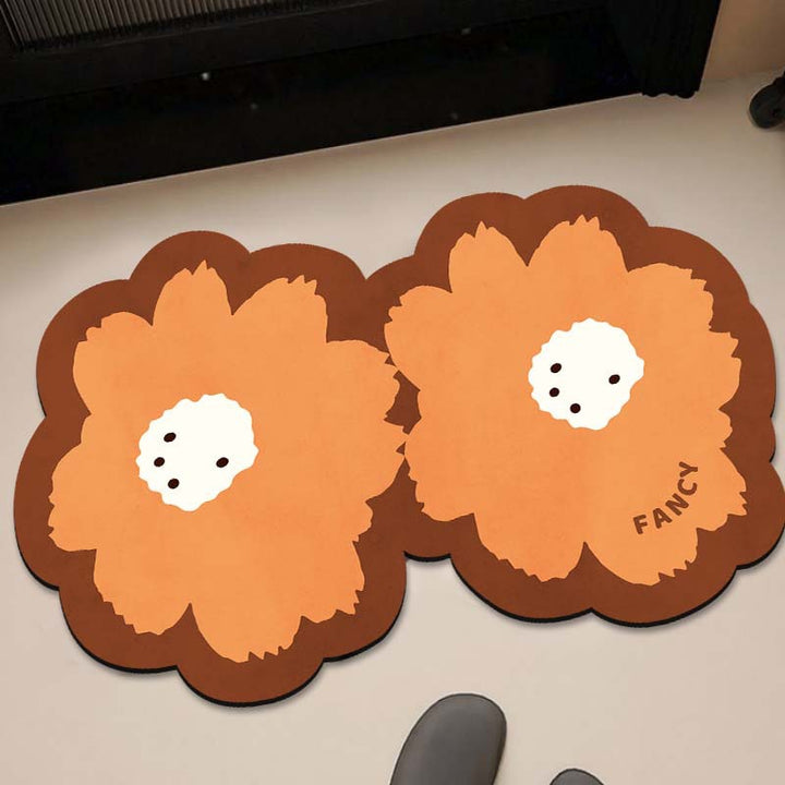 Floral Shaped Decorative Floor Mat