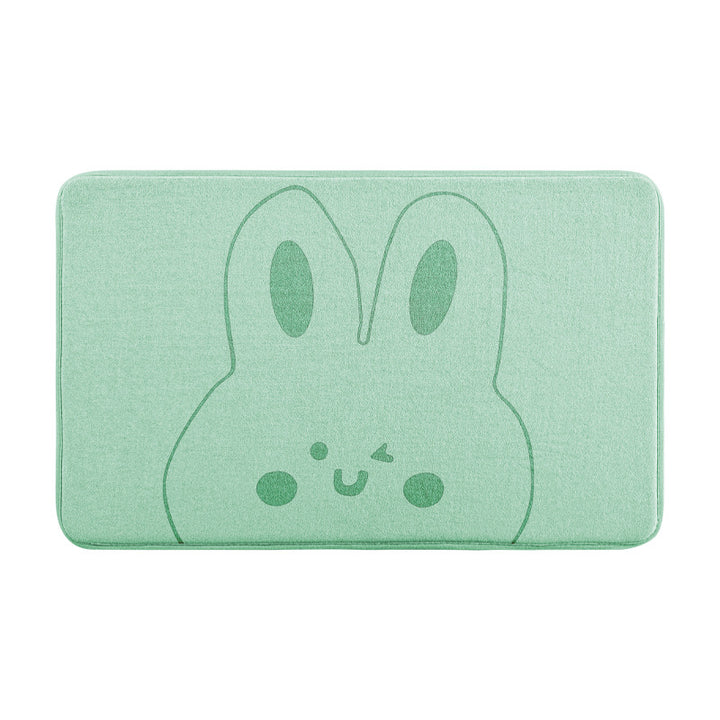 Playful Bunny Design Bath Mat Kalsten