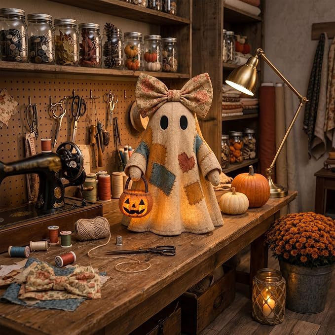 Decorative Ghost Figure with Bow Kalsten
