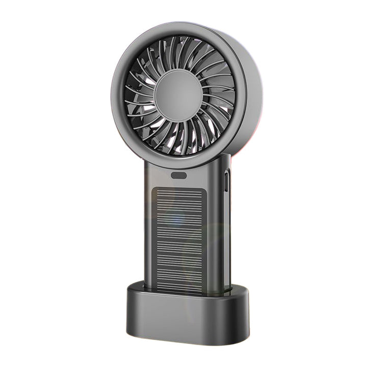 Unisex portable hand fan with solar panel, USB charging function and rechargeable battery Kalsten