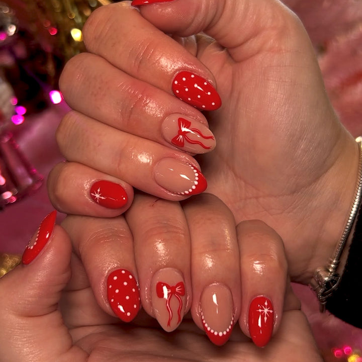 Artificial nails with festive Christmas design Kalsten