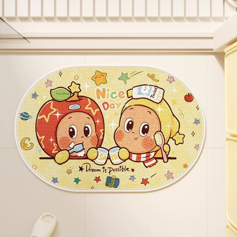 Cartoon-Themed Non-Slip Bath Mat
