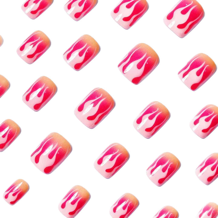 Artistic Flame Drip Nail Art Kalsten