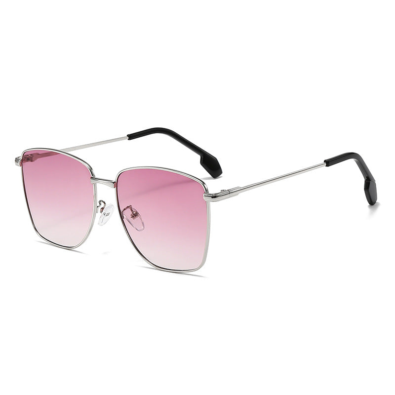 Geometric Oversized Aviator Sunglasses