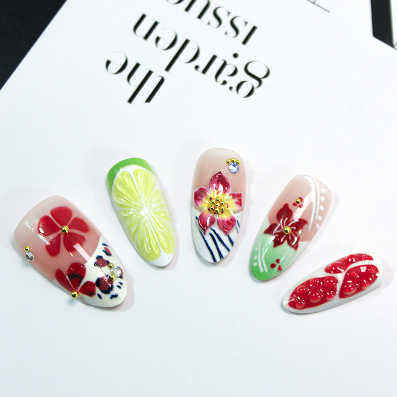 Nail art set with tropical fruit motifs Kalsten