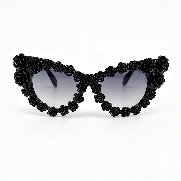 Women's Heart-Shaped Sunglasses with Floral Application Kalsten