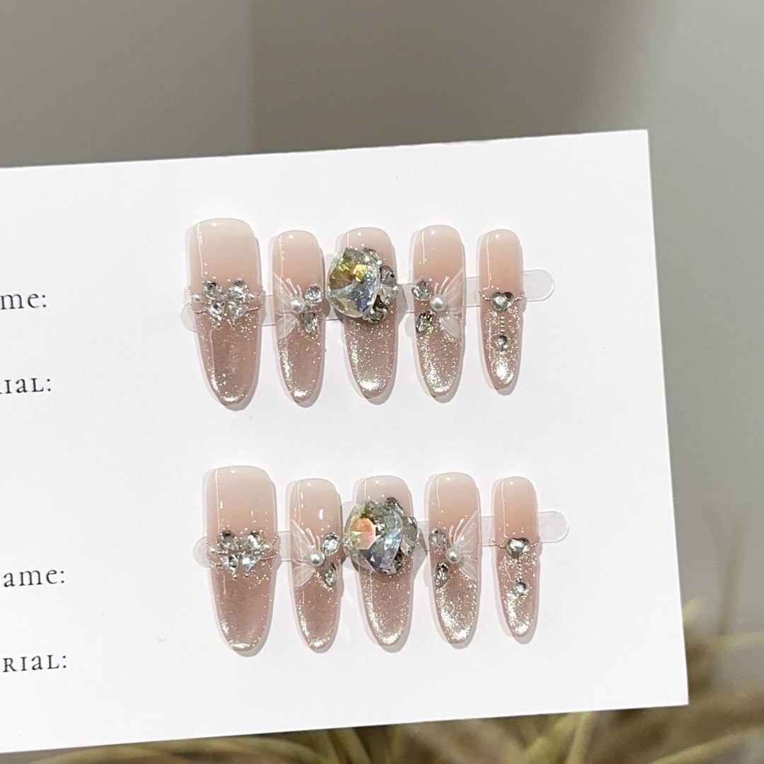 Elegant Glamorous Press-On Nails