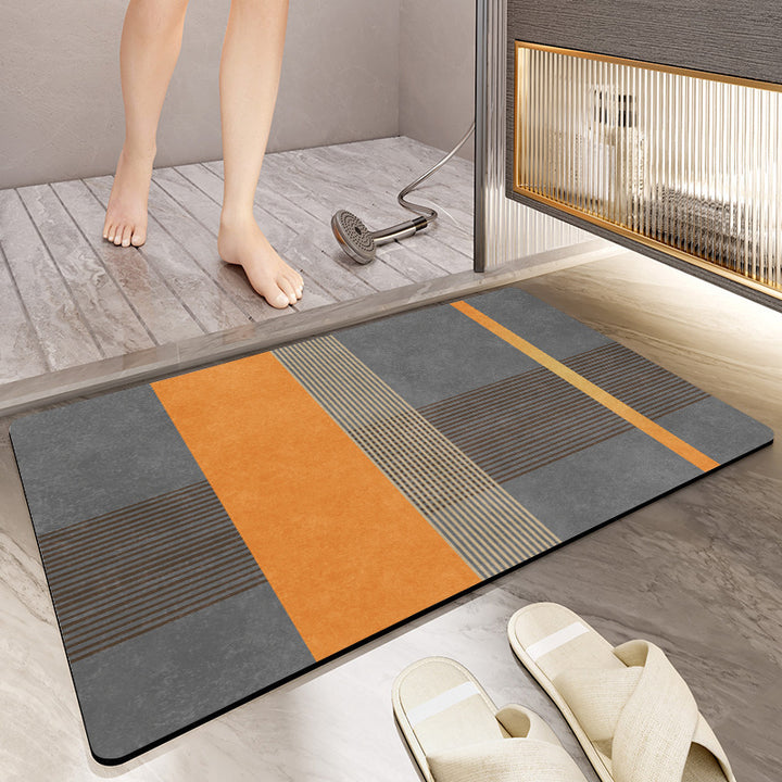 Textured Abstract Design Bath Mat Kalsten