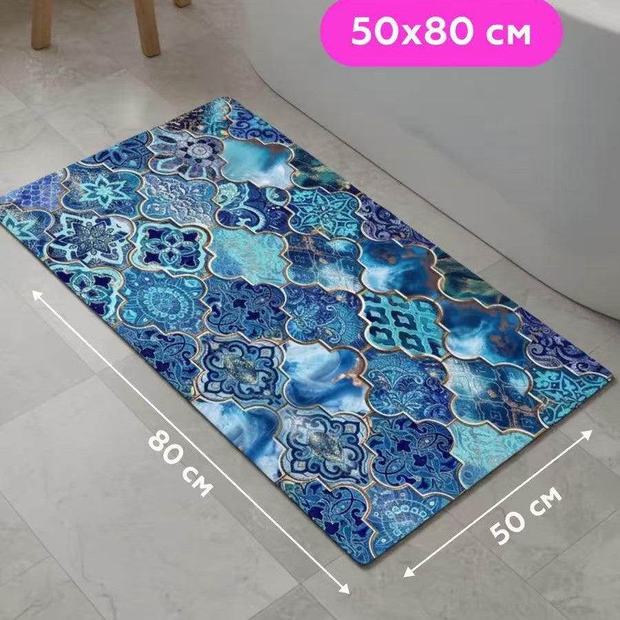 Decorative Mosaic Bath Mat Kalsten
