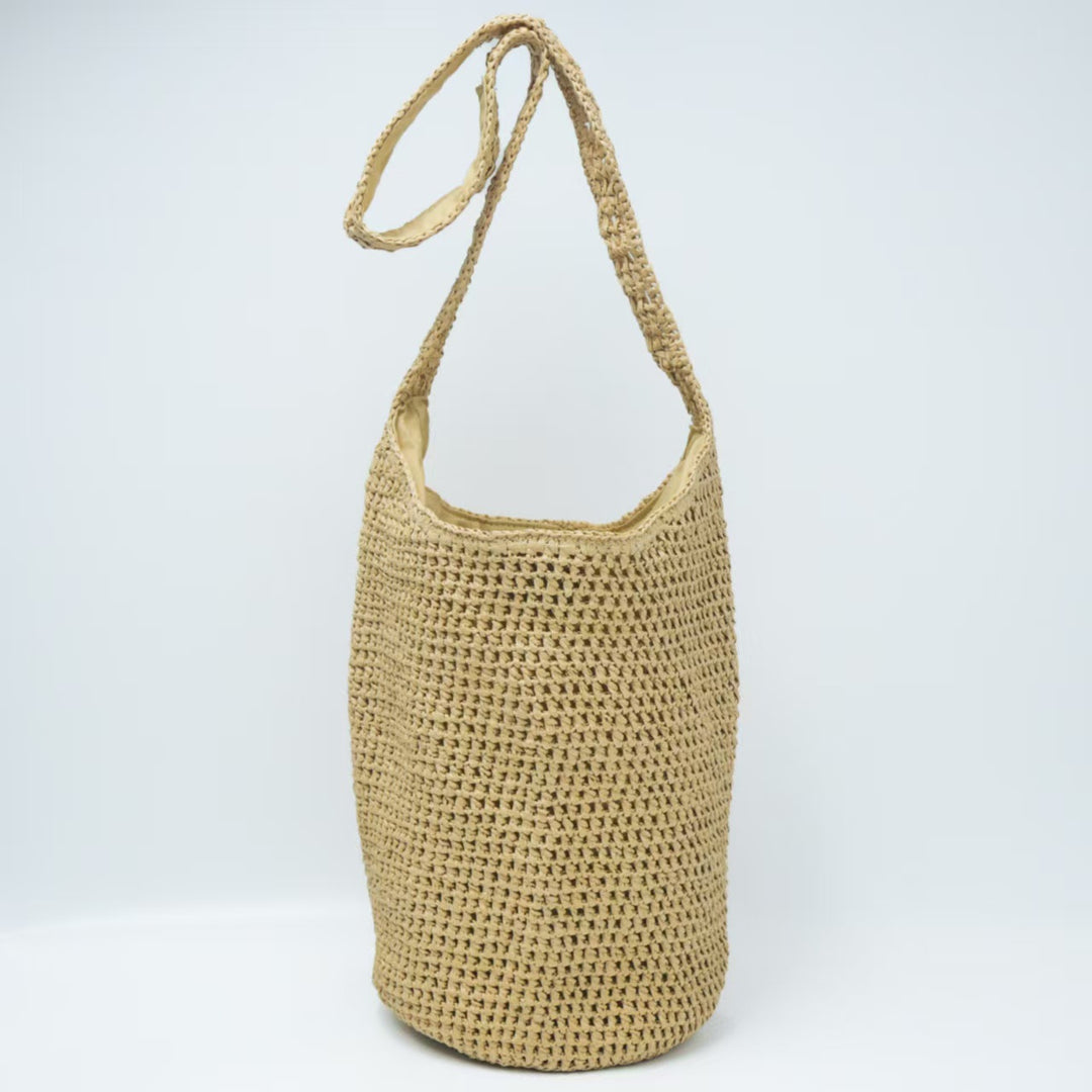 Hand-knotted shoulder bag with modern design Kalsten
