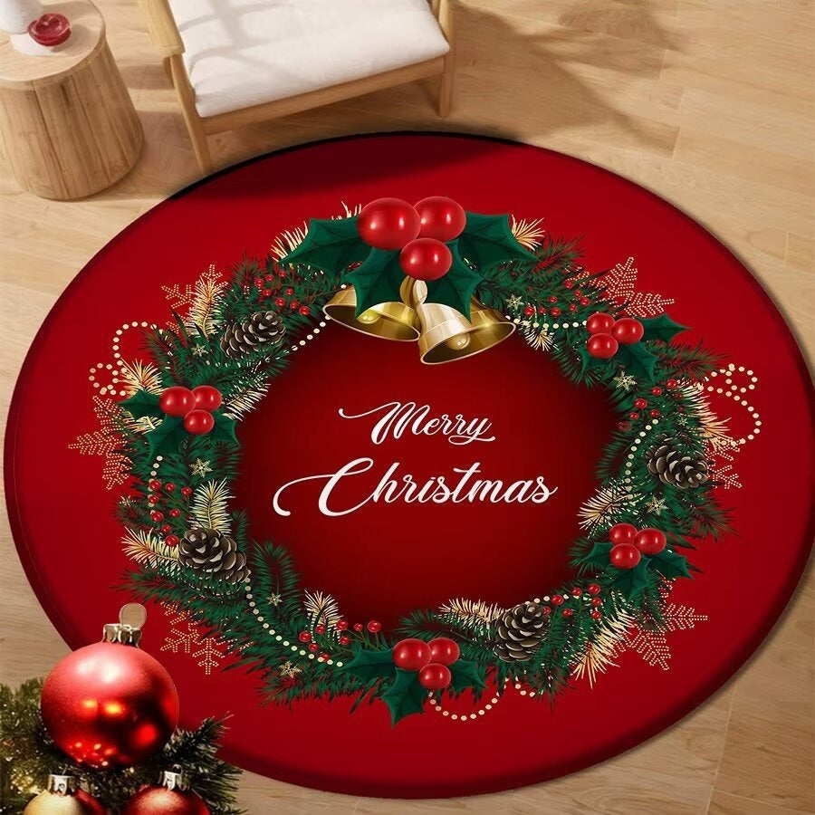 Holiday-Themed Round Floor Mat Kalsten
