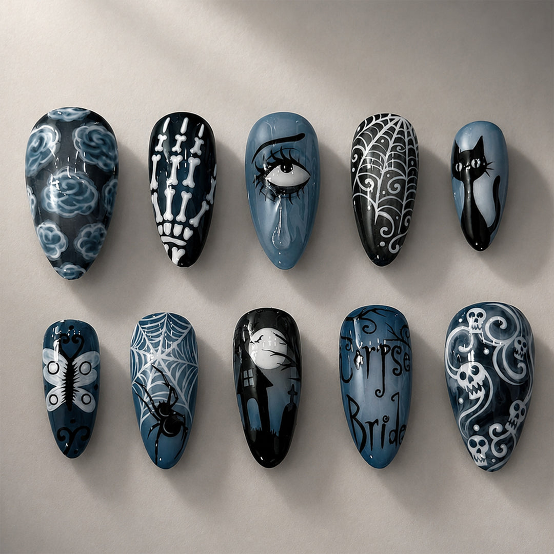 Creative Halloween Nail Art Set with Creepy Designs Kalsten