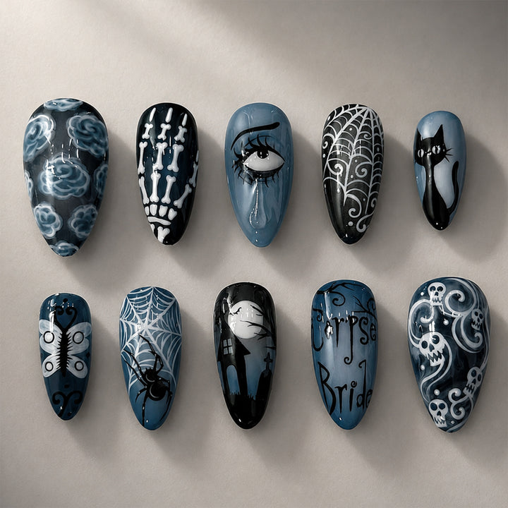 Creative Halloween Nail Art Set with Creepy Designs Kalsten