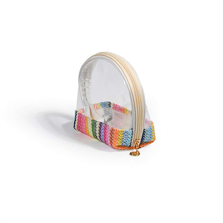 Transparent cosmetic bag with colorful bottom Kalsten
