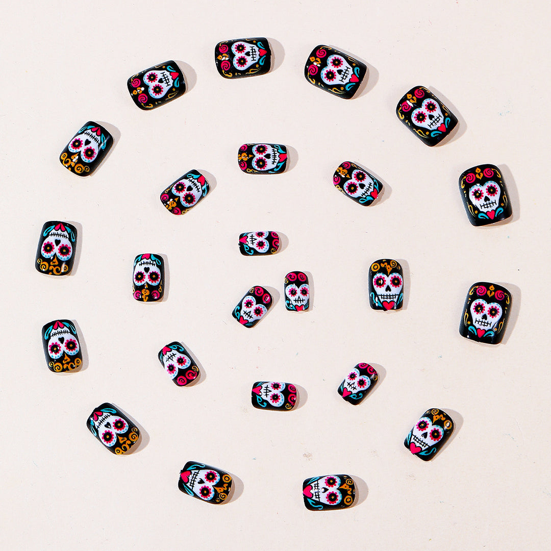 Artistic Sugar Skull Nail Art Extensions Kalsten