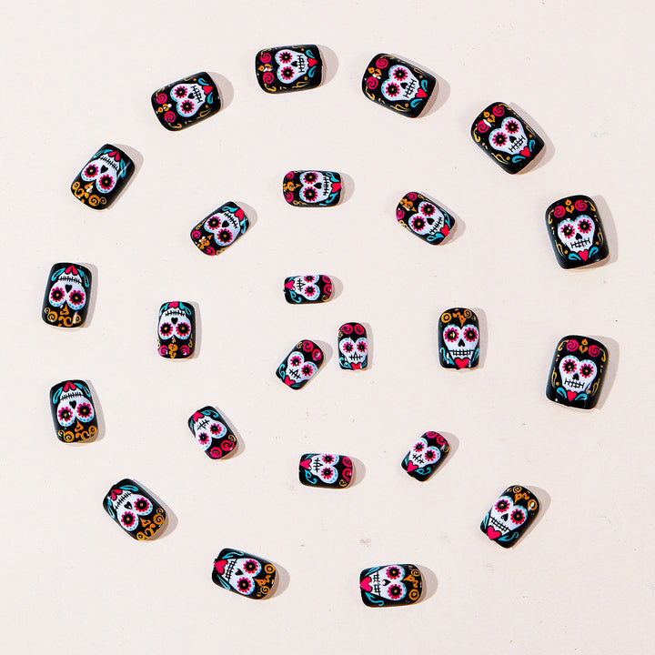 Artistic Sugar Skull Nail Art Extensions Kalsten