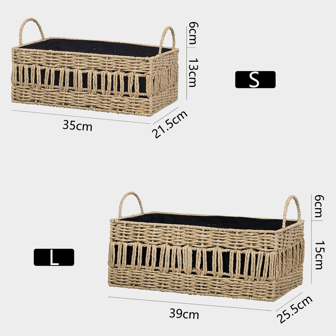 Versatile storage basket made of natural material Kalsten