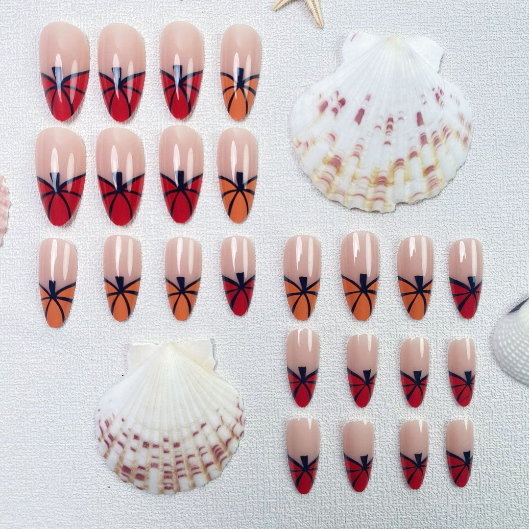 Artistic Basketball-Themed Press-On Nail Set Kalsten