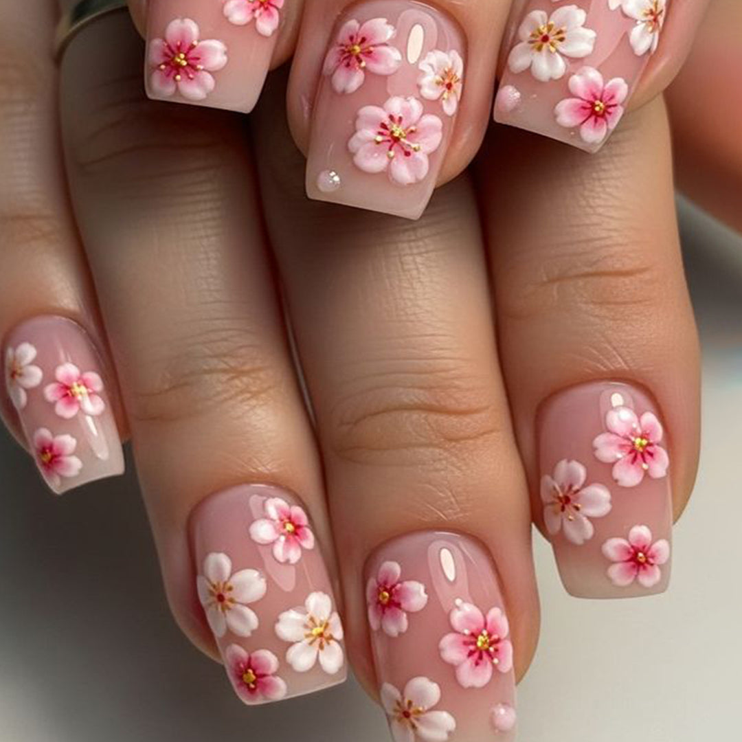 Floral Acrylic Nail Art Extensions Kalsten 1789713374