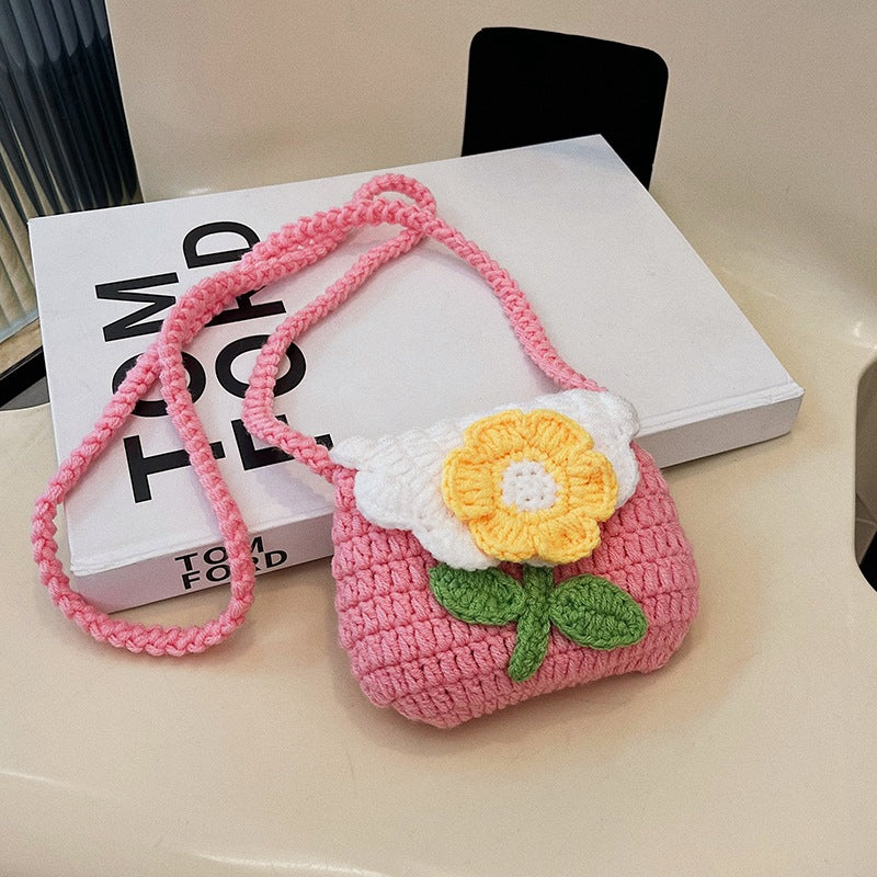 Floral-Themed Crochet Mini Bag