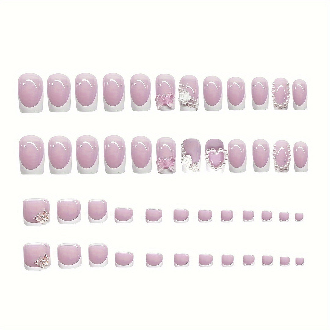 Floral Embellished Nail Art Set Kalsten