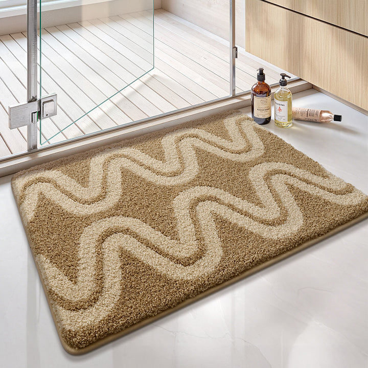 Absorbent Geometric Pattern Bath Mat
