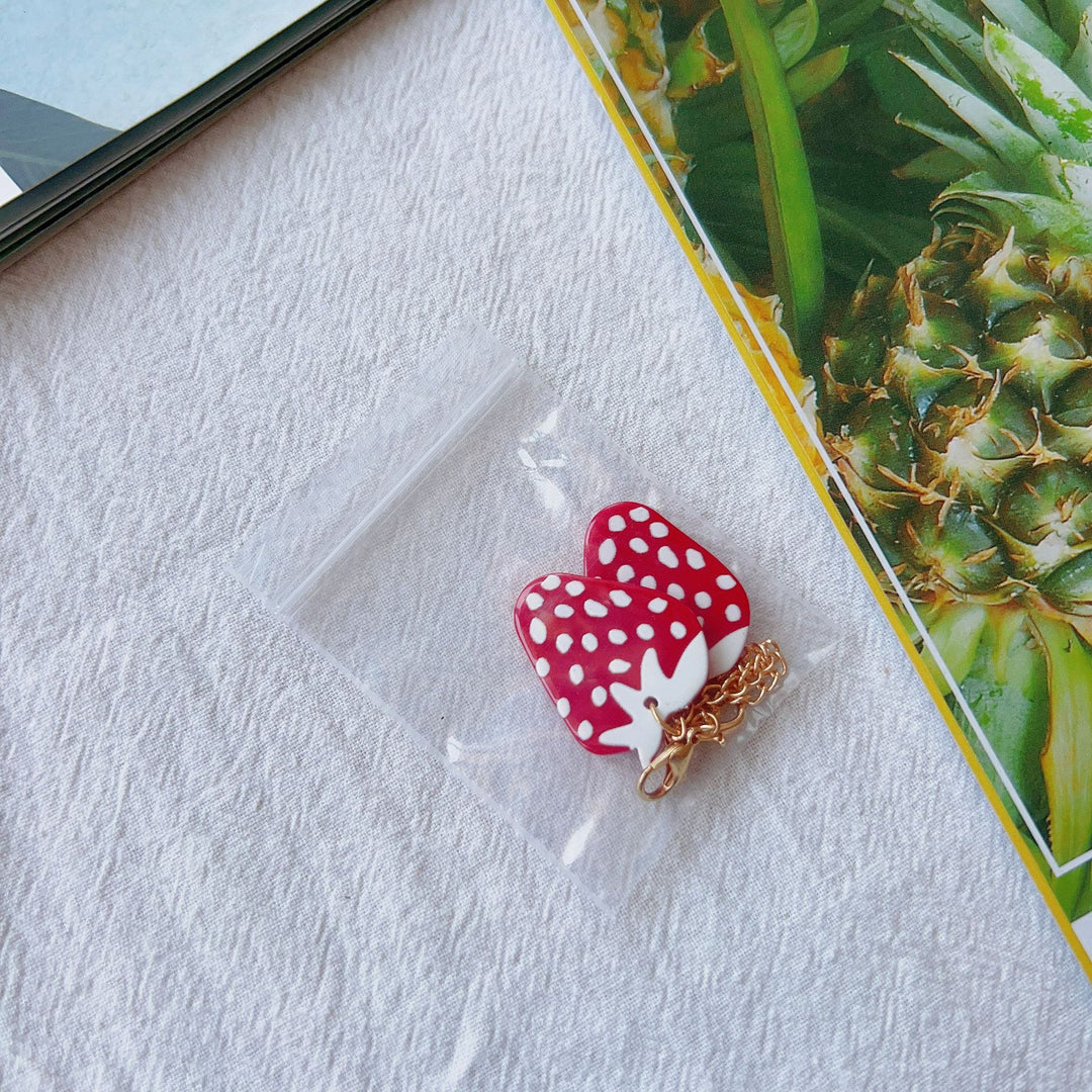 Charming Strawberry Pendant Earrings Kalsten